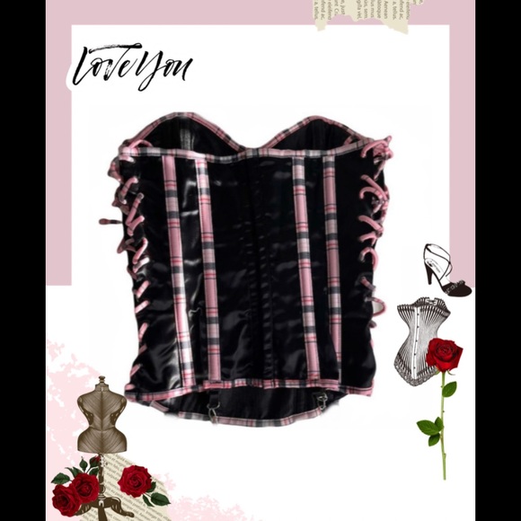 Intimate Attitude Skull and plaid satin Corset. - Picture 10 of 17